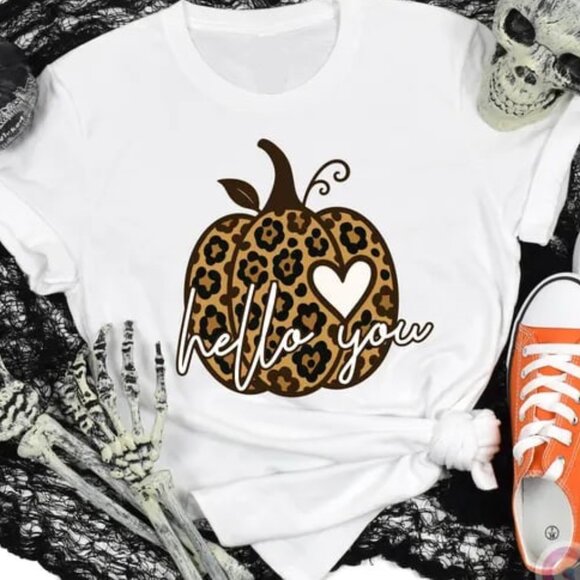 Pumpkin Halloween Shirt, Autumn Pumpkin Graphic Shirt - Picture 1 of 4